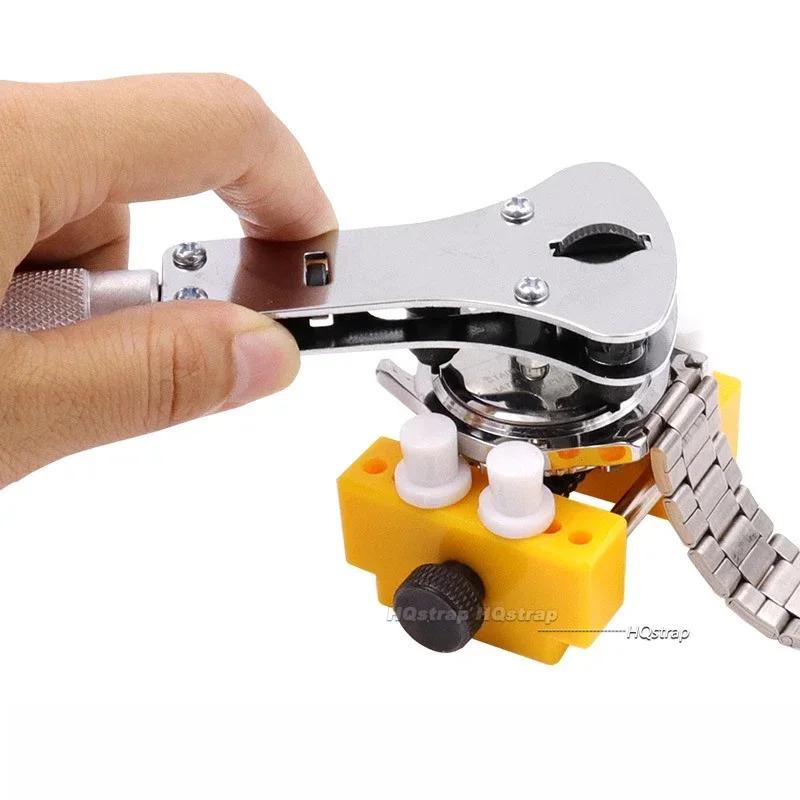 Adjustable Watchmaker Repair Tools Screw Back Remover Wrench Watch Back Case Cover Holder Opener Three Jaw Open Cover Tool