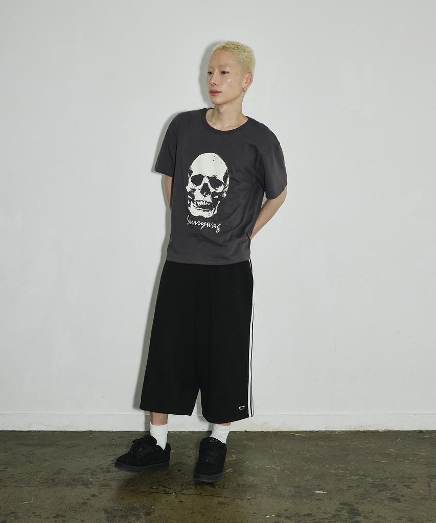 SCALLYWAG Long Bermuda Line Training Shorts [Black]