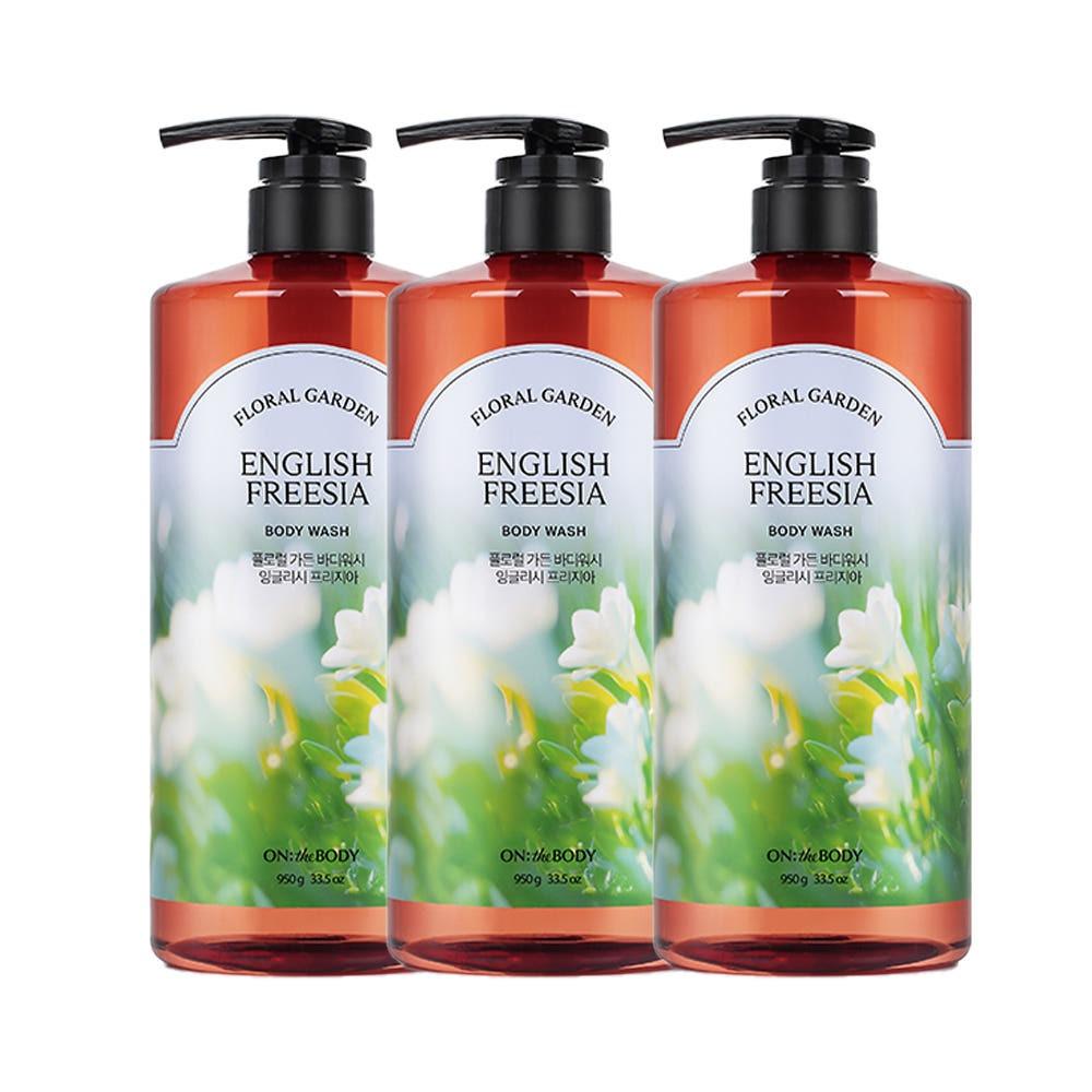 ON THE BODY Floral Garden Body Wash Elegant Jasmine & Freesia 950g (Pack of 3)