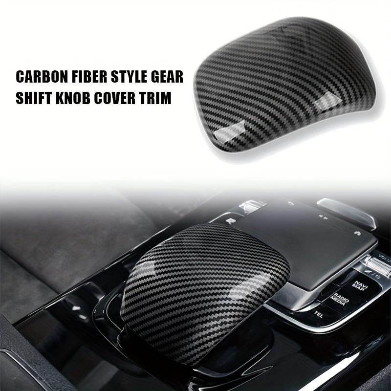 Durable Knob Protector for Mercedes-Benz 19-24 Carbon Fiber Gear Shift Knob Cover Trim Car Accessories Gear Shift Cover