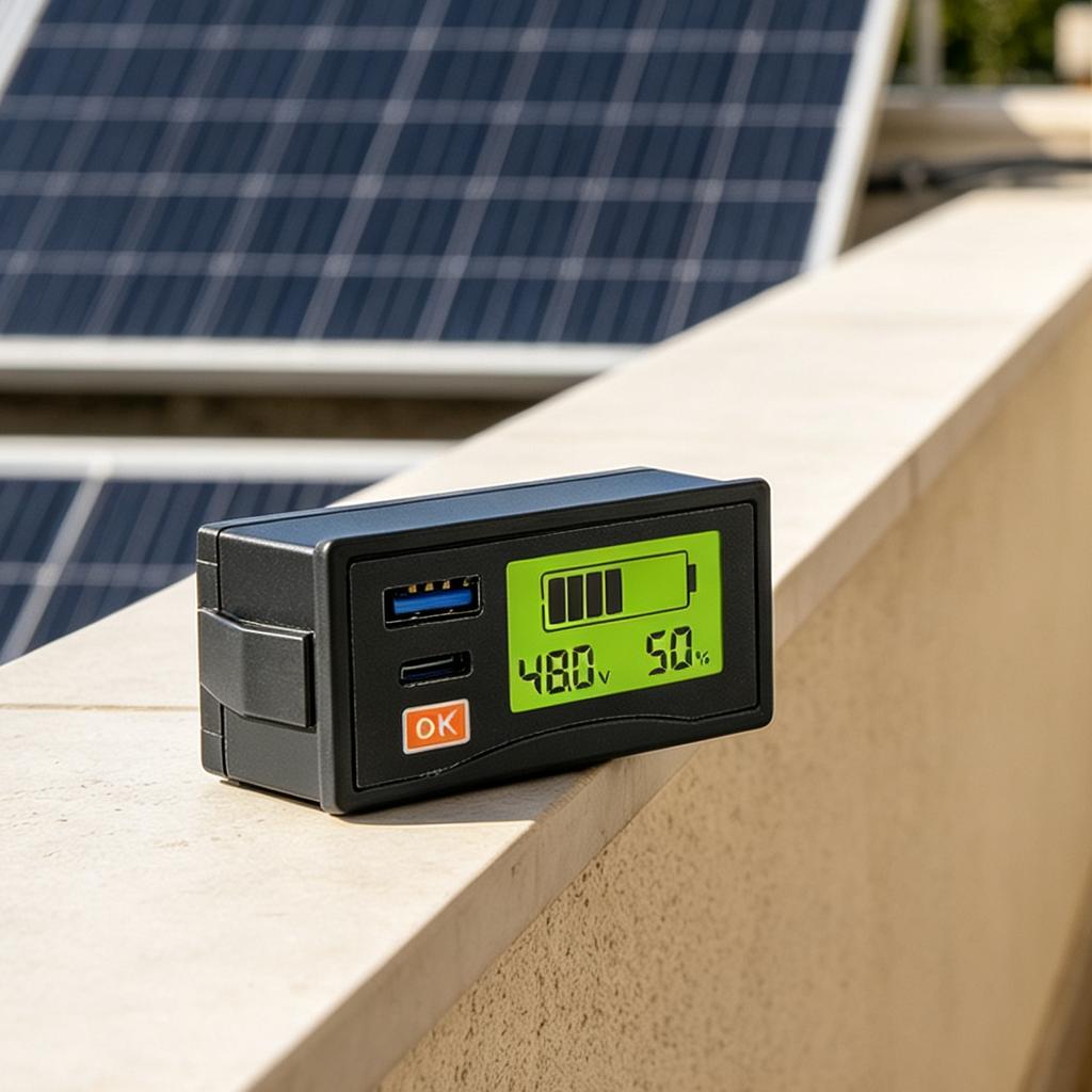 Battery Monitor Dc12 24V Lcd Voltmeter 30W Pd Qc Fast Charging For Lead Acid Ternary LiFePO4 Battery Custom Calibration