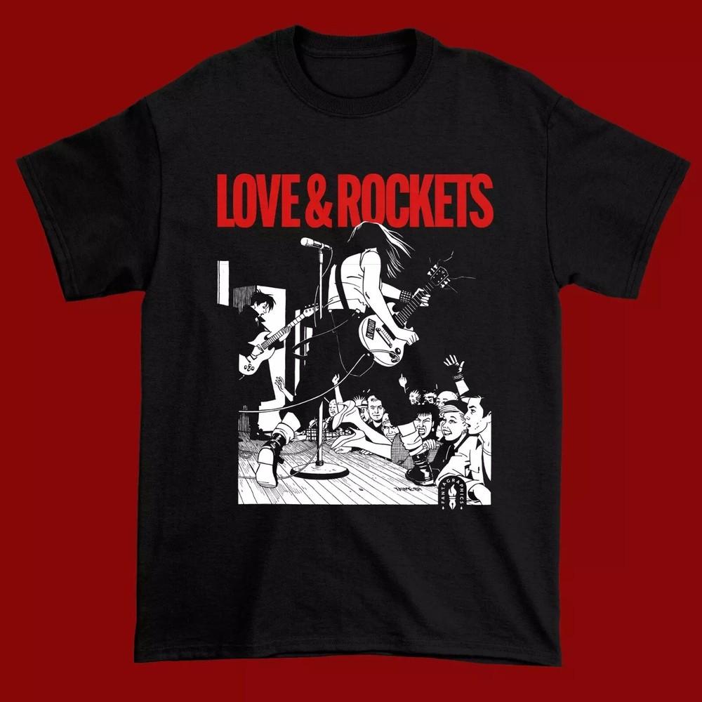 Love and Rockets Band Short Sleeve Cotton Black All Size S-5XL Unisex T-Shirt M