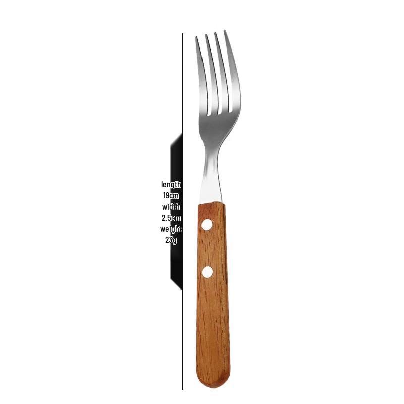 Abay Wooden Handle 304 Stainless Steel Dinner Fork Set