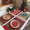 Decorative And Functional Paper Rope Woven Striped Coaster With Heat Insulation For Enhancing Dining Experiences