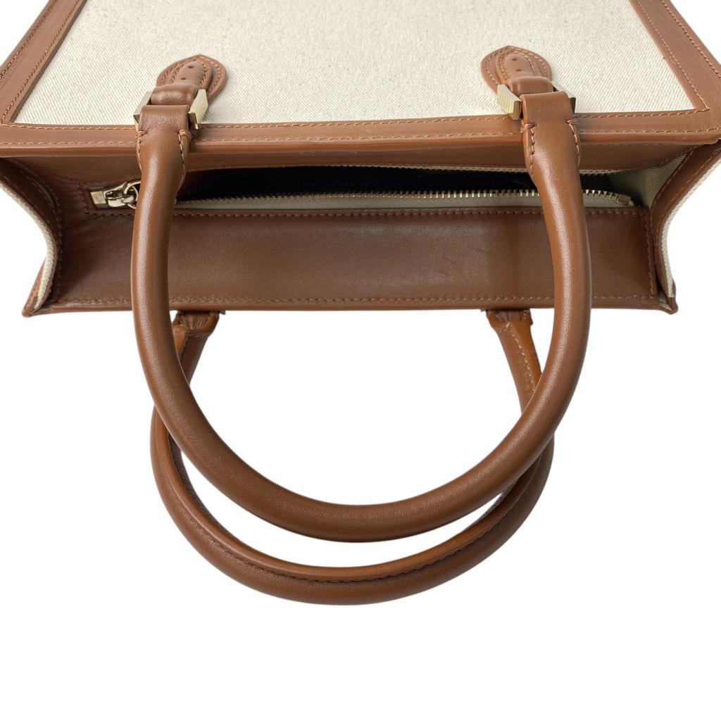 Used MORABITOShoulder Bag Brown/Ivory System Canvas/leather Women