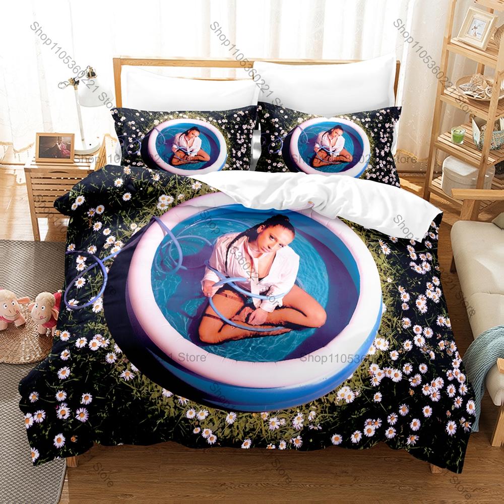 Pop Music Bedding Set 3Pcs Tate McRae Exquisite Print Stylish Home Decoration for Fans Pillowcase for Fans