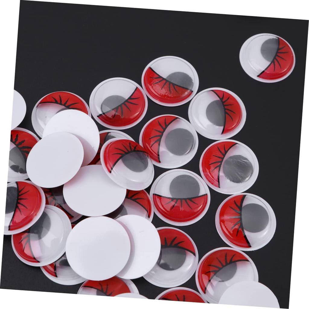 HOODANCOS 100pcs Wiggly Eyes Animal Stickers with Eyelashes for Moving Eyes, DIY Cartoon Eyes Accessories for Playsets, DIY Animal Eyes, DIY Crafts,