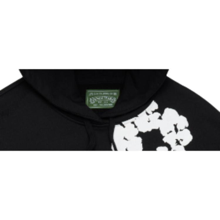 Denim Tears Cotton Wreath Hoodie Black Unisex Tops AOTHD1303BLK