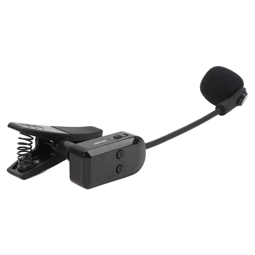 Wireless Saxophone Microphone System Clip On Instrument Microphone 131ft Range Plug and Play Brass Mic for Band