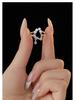 Banyan Tree S925 Silver Teardrop Pearl Ring - Irregular Retro Design, Unique Open Fit for Women