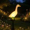 Solar-Gans-Licht, Wasserdichte LED-Gartensteckleuchte für Wege Rasen Terrassen, Dekorative Landschaftsleuchten, Harz Außen Dekoration