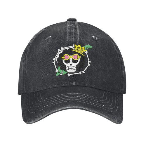 Luffy Gear Moon One Piece Men Women Baseball Cap Distressed Washed Hat Vintage Outdoor Running Golf Unstructured Soft Sun Cap