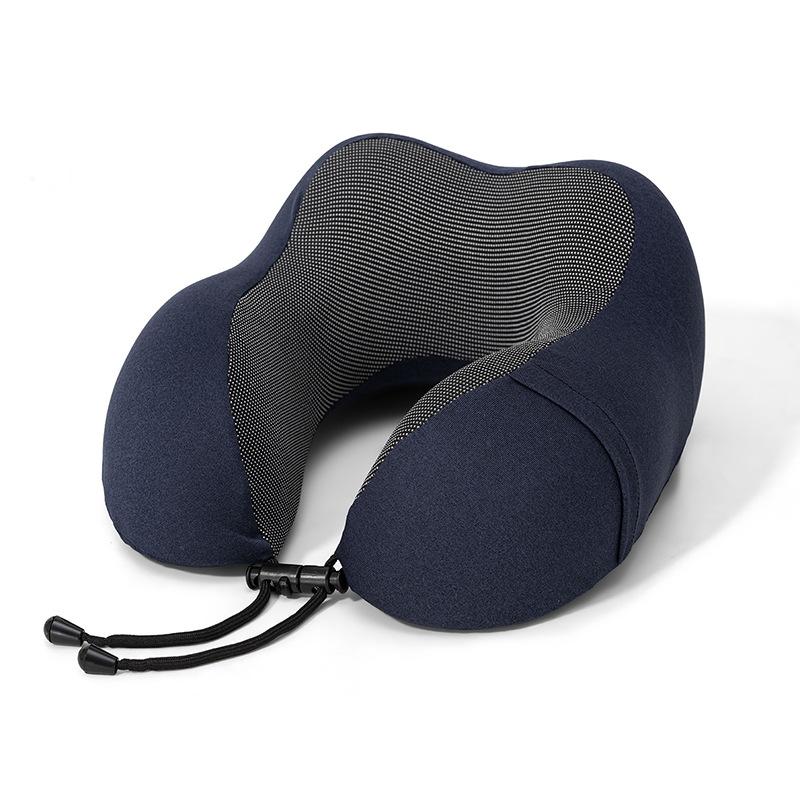 Cationic Cool Feeling U-shaped Pillow, Slow Rebound Memory Foam Neck Support Travel Pillow for Office Nap