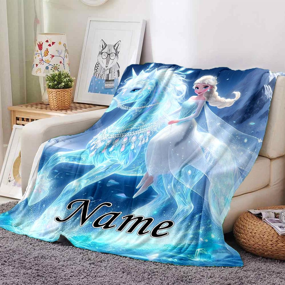 Custom Name Fantasy Portrait Name Party Blanket For Couch Bed Plush Cozy Fuzzy Blanket Super Soft Warm Blankets For Fall And Winter 091659