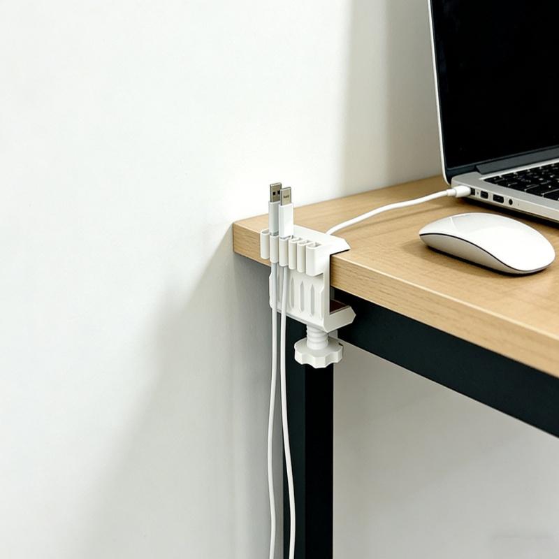 3D Printed Pla Eco-Friendly Material Desktop Data Cable Clip, Desktop Traceless Cable Management And Organization Tool