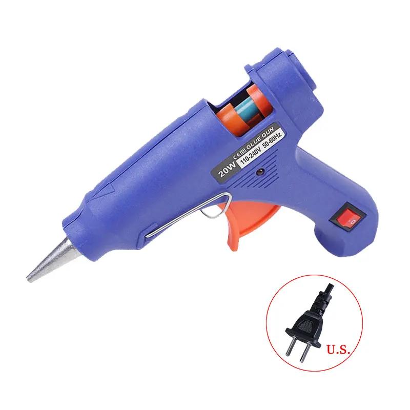 20W Hot Melt Glue Gun with 7mm Glue Sticks Mini Household Heat Temperature Thermo Tool Industrial Repair Tools Gun