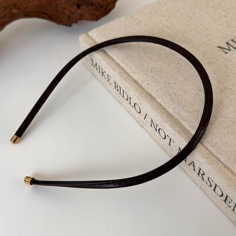 Új egyszínű hajkarika hajpánt Elegáns fejfedő női haj kiegészítők arcmosó hajpánt bőr fejpánt nőknek