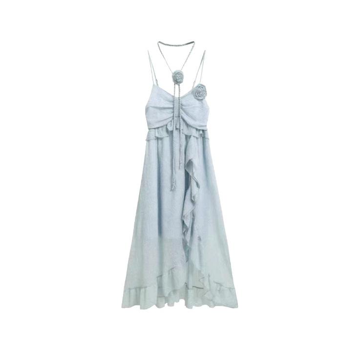 Dress children s summer new seaside vacation super fairy temperament dress S