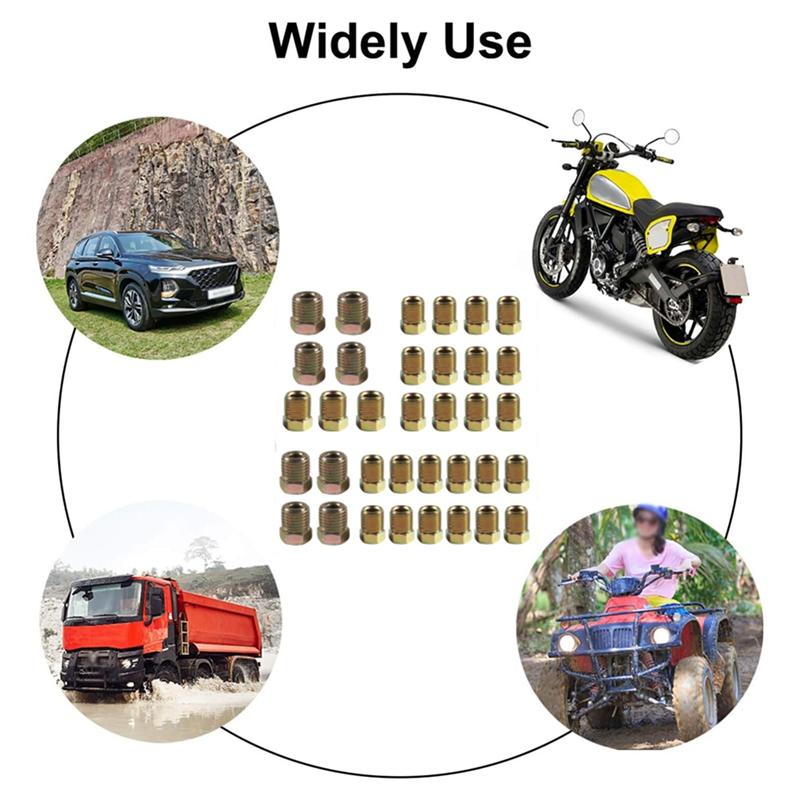 Комплект фитингов для тормозных магистралей A03Z-35 шт. для диаметра 3/16 дюйма (19 Фитингов) И 1/4 дюйма (16 фитингов)Для тормозной трубки с обратным расположением фасок