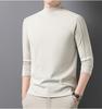 Men's Thickened Warm Long-Sleeve Hoodie, 2025: Half-High Collar, Double-Sided German Fleece, Self-Heating Solid Color Base Layer