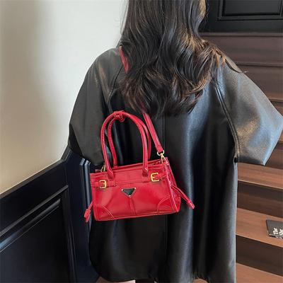 Beliebte Taschen Damen neue Herbst- und Winter-Retro-vielseitige Schulter-Umhängetasche tragbare kleine quadratische Tasche