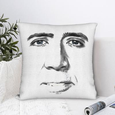 Funny N-Nicolas C-Cage Full Face Pillow Cover  Print Cushion Cover Funny Pillow Case For Sofa Home Decor