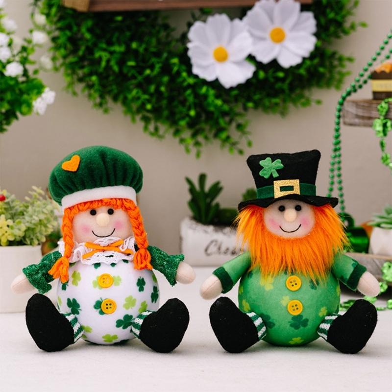 Patricks Day Ornament Leprechauns Doll Hangings Pendant for Festival Parties Tree Hangings Decorations Toy for Kids Boy Girl