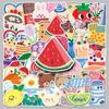 50 Sheets Cute Cartoon Oil Painting Style Stickers: Waterproof Graffiti for Journals, Phones, Suitcases