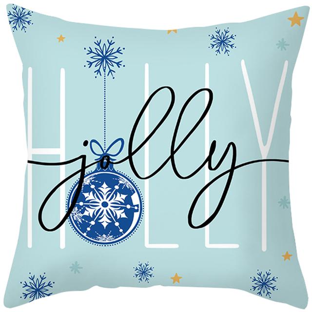 45cm Merry Christmas Cushion Cover Pillowcase 2024 Christmas Decorations for Home Ornament New Year Christmas Decor 2025 Noel