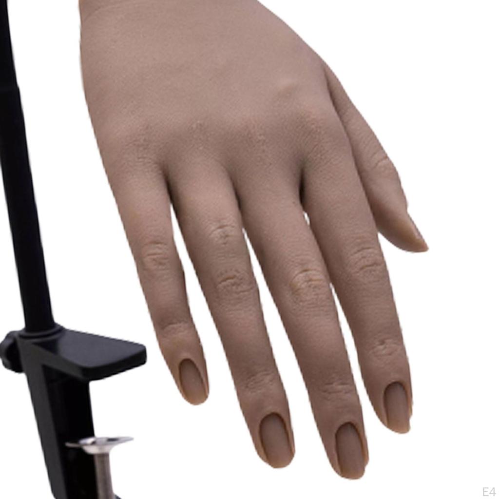 Nail Training Right Hand with Bracket Soft Fake Supply DIY Display