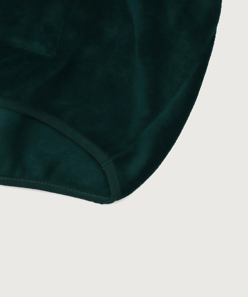 Champion Big C Logo Oversized Half Zip Fleece Dark Green