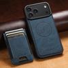 Custodia per Telefono Portacarte con Ricarica Wireless Magnetica Per iPhone 18 Pro Max 17 Pro 16 Plus 15 14 13 12 Copertura Lussuosa in Pelle di Vacchetta