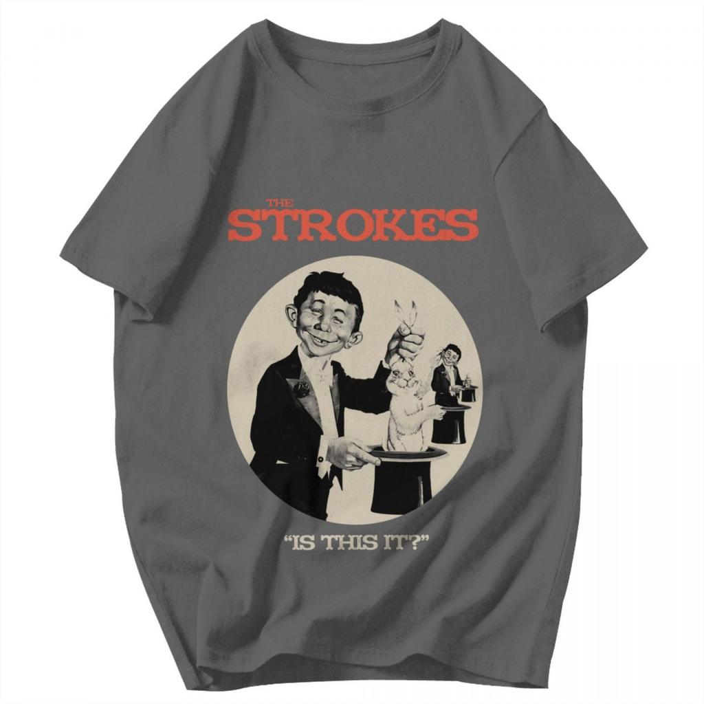 Men T Shirt Strokes 2025 Summer Y2K Graphic Quality Unisex Tops T Shirts