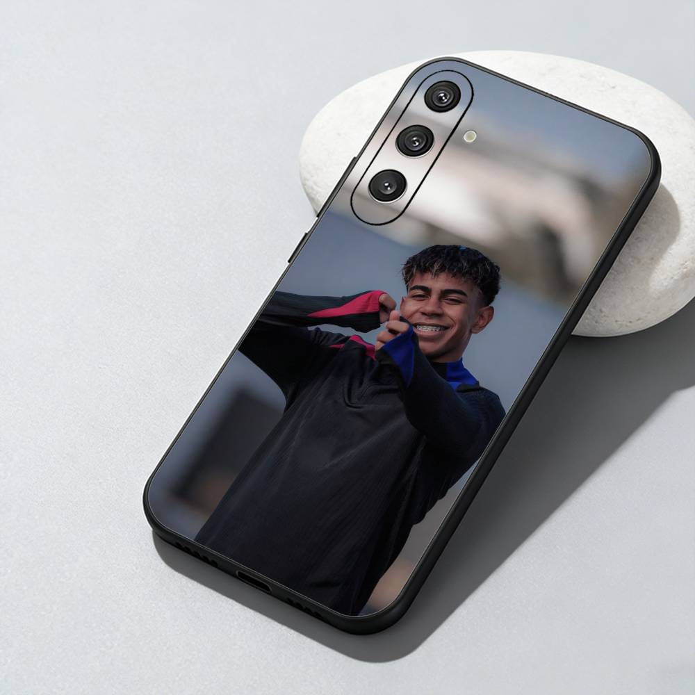 Custodia per Telefono LY19 L-Lamine Football Giocatore Yamal Per Samsung Galaxy A73,A72,A71,A70,A52,A51 Altri Copertura Morbida Nera