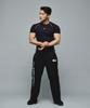 Mihag Sponsor Logo Mesh Jersey Wide Pants (Black)