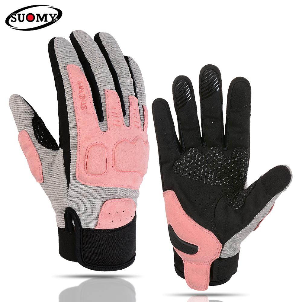 SUOMY Summer Breathable Motorcycle Gloves Men Touch Screen Motocross Guantes MTB Racing Bike Off-road Bicycle Cycling Gloves