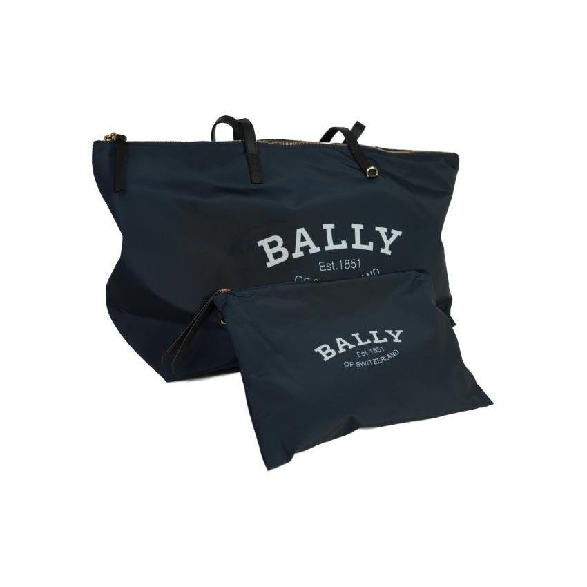 Bally 42 Zipper Closure Nylon Tote Shoulder Bag Women bags Dark-Blue 6302432