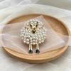 Imitation Pearl Sheep Animal Brooch Pin 1Pcs for Women Elegant Design for Wedding Party Coat Bag Decoration Gift