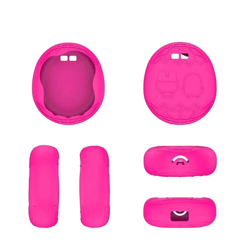 

Силиконовый защитный чехол для предотвращения падения, твердый с пряжкой, силиконовый чехол, водонепроницаемый, сменный для Tamagotchi Uni(2024) розовый