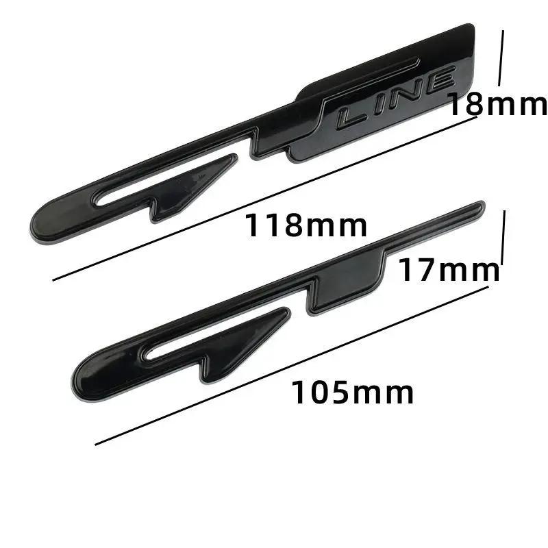1 Stück 3D Metall GT Line Logo Heckklappe Kofferraum Emblem Abzeichen Aufkleber für Rio K3 K5 Ceed Sportage Autoaufkleber