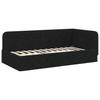 L Shaped Corner Bed Frame Black 90 X 190 Cm Fabric