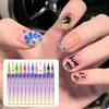 12Pcs Nail Art Graffiti Pens Ultra Fine Tip Manicure Marker DIY Nail
