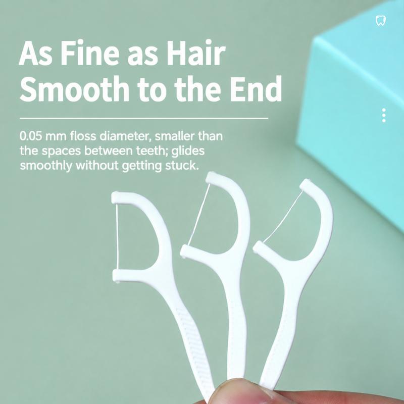 50 Pcs Dental Floss Picks With Portable Storage Box, Curved Plastic Floss Sticks For Daily Oral Cleaning, Home Travel Use For Adults