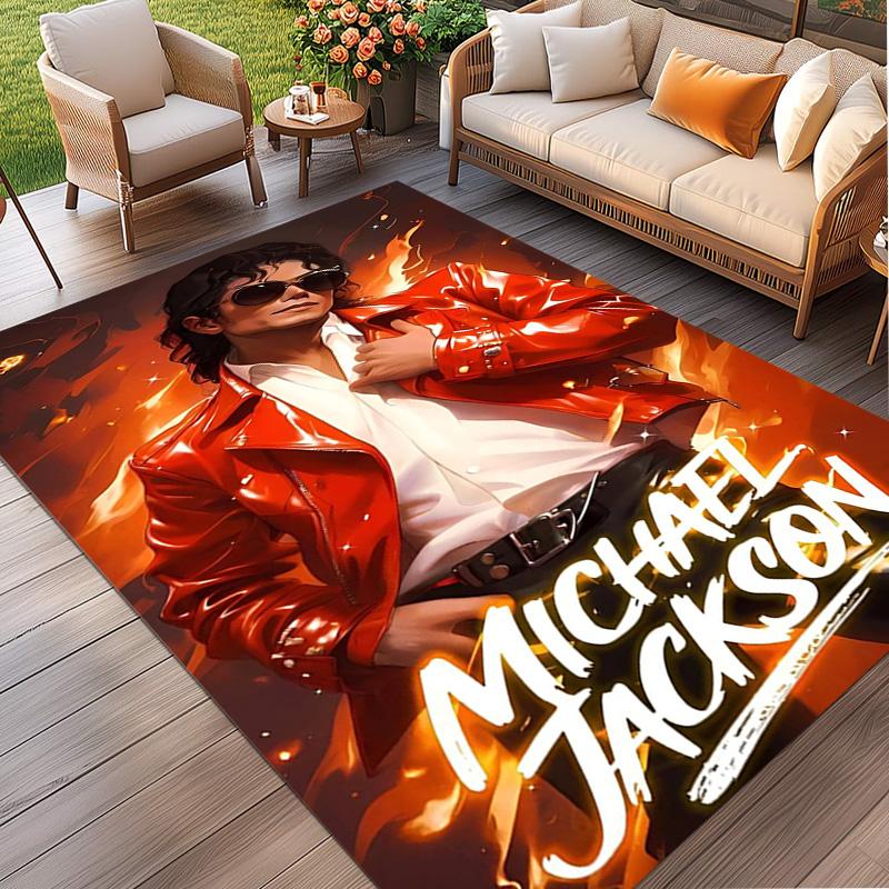 Michael Jackson Print Rug, Washable Floor Carpet, For Entryway Dorm Laundry Room Office Study, Home Decor Birthday Christmas Gift
