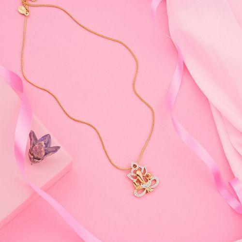 

Estele Gold & Rhodium Plated Ganesh Pendant Locket Chain for Women