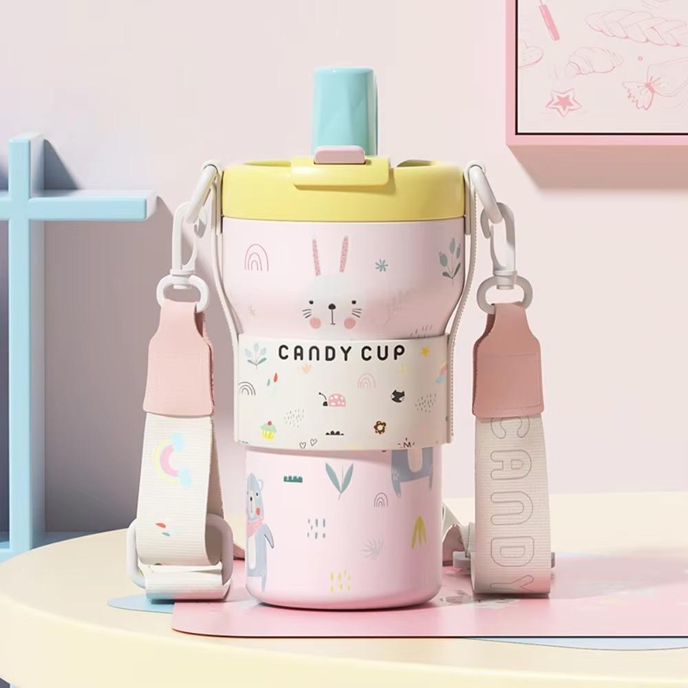 650ML Vacuum Cup Ceramic Inner Liner Thermos Cup Kid Gift Insulation Cup  Office