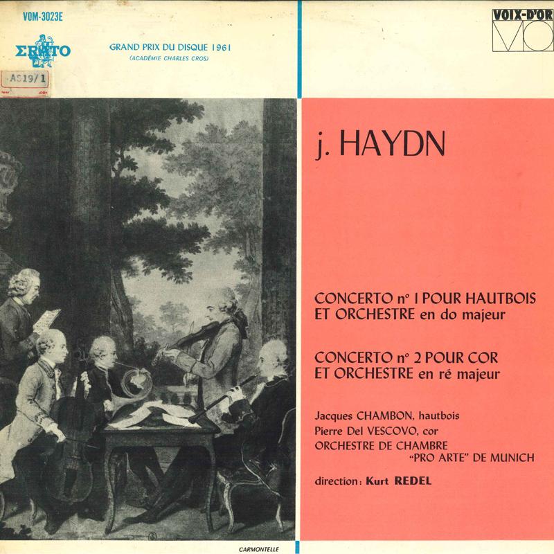 

LP Record HAYDN, PIERRE DEL VESCOVO, JACQUES - Concerto For Horn And Orchestra No. VOM3023E ERATO Japan Classical Used