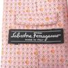 Pristine Salvatore Ferragamo tie Shell pattern wide tie pink silk mens Used