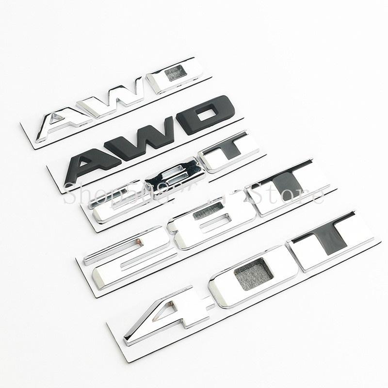 Cad+illac Buchstaben-Emblem 25T 28T 40T CT4 5 6 XT4 5 6 XTS ATSL AWD Auto-Styling-Typenschild-Aufkleber für den hinteren Kofferraum