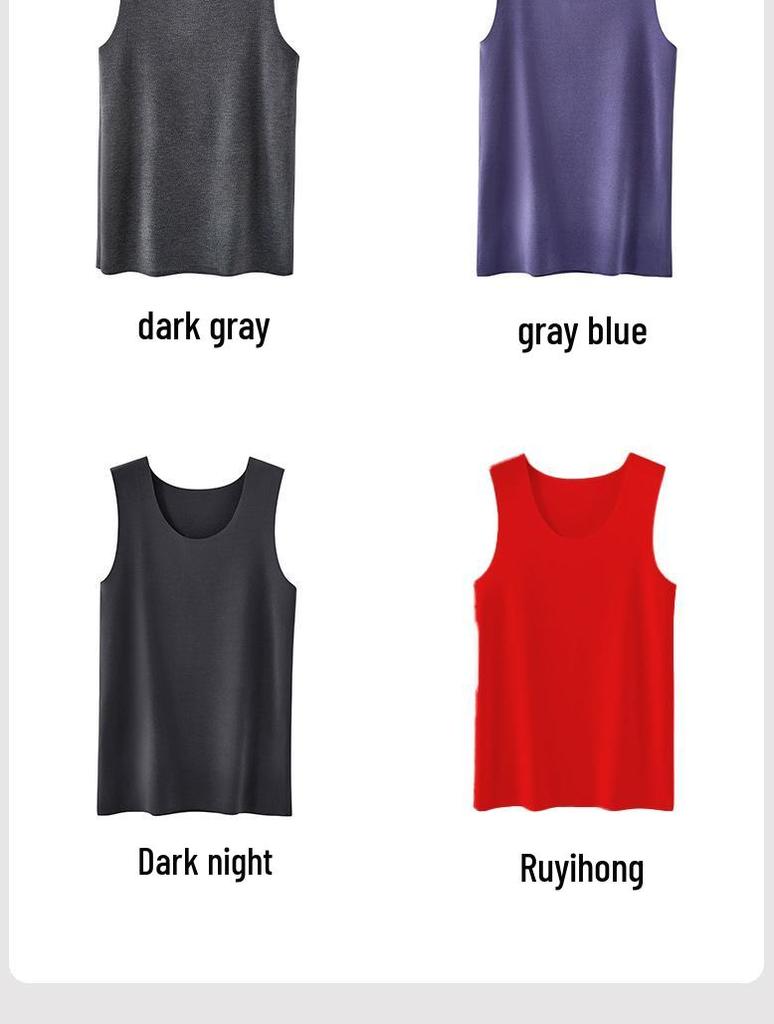 Herren Nahtlose Wärmeerzeugende Fleecegefütterte Winter-Basisschicht Weste